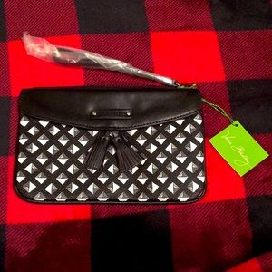 Vera Bradley Tassel Faux Leather Wristlet